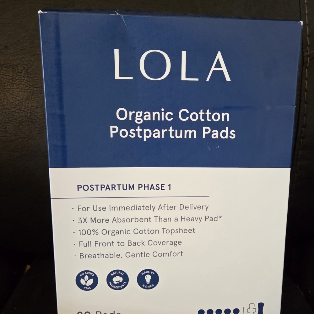 LOLA Postpartum Pads - Blue & White